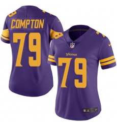 Women's Nike Minnesota Vikings #79 Tom Compton Limited Purple Rush Vapor Untouchable NFL Jersey