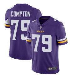 Youth Nike Minnesota Vikings #79 Tom Compton Purple Team Color Vapor Untouchable Limited Player NFL Jersey