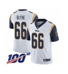 Men's Los Angeles Rams #66 Austin Blythe White Vapor Untouchable Limited Player 100th Season Football Jersey