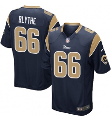 Men's Nike Los Angeles Rams #66 Austin Blythe Game Navy Blue Team Color NFL Jersey