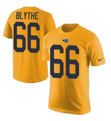 Men's Nike Los Angeles Rams #66 Austin Blythe Gold Rush Pride Name & Number T-Shirt