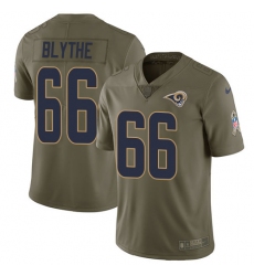 Men's Nike Los Angeles Rams #66 Austin Blythe Limited Olive 2017 Salute to Service NFL Jersey