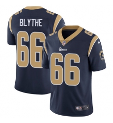 Men's Nike Los Angeles Rams #66 Austin Blythe Navy Blue Team Color Vapor Untouchable Limited Player NFL Jersey