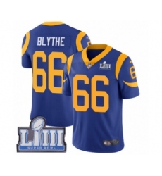 Men's Nike Los Angeles Rams #66 Austin Blythe Royal Blue Alternate Vapor Untouchable Limited Player Super Bowl LIII Bound NFL Jersey