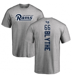 NFL Nike Los Angeles Rams #66 Austin Blythe Ash Backer T-Shirt