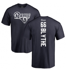 NFL Nike Los Angeles Rams #66 Austin Blythe Navy Blue Backer T-Shirt