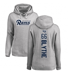 NFL Women's Nike Los Angeles Rams #66 Austin Blythe Ash Backer Pullover Hoodie