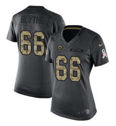 Women's Nike Los Angeles Rams #66 Austin Blythe Limited Black 2016 Salute to Service NFL Jersey