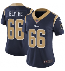 Women's Nike Los Angeles Rams #66 Austin Blythe Navy Blue Team Color Vapor Untouchable Limited Player NFL Jerse