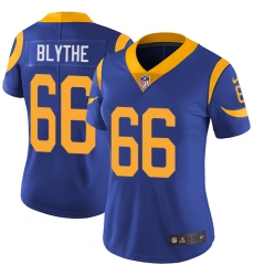 Women's Nike Los Angeles Rams #66 Austin Blythe Royal Blue Alternate Vapor Untouchable Limited Player NFL Jersey