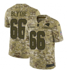 Youth Nike Los Angeles Rams #66 Austin Blythe Limited Camo 2018 Salute to Service NFL Jersey