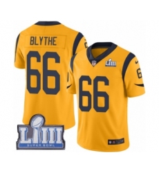 Youth Nike Los Angeles Rams #66 Austin Blythe Limited Gold Rush Vapor Untouchable Super Bowl LIII Bound NFL Jersey