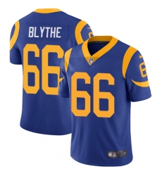 Youth Nike Los Angeles Rams #66 Austin Blythe Royal Blue Alternate Vapor Untouchable Limited Player NFL Jerseyy