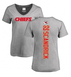 NFL Women's Nike Kansas City Chiefs #22 Orlando Scandrick Ash Backer V-Neck T-Shirt
