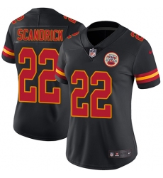 Women's Nike Kansas City Chiefs #22 Orlando Scandrick Limited Black Rush Vapor Untouchable NFL Jerseyey