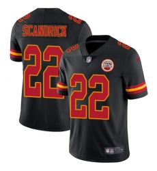 Youth Nike Kansas City Chiefs #22 Orlando Scandrick Limited Black Rush Vapor Untouchable NFL Jersey