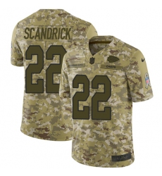 Youth Nike Kansas City Chiefs #22 Orlando Scandrick Limited Camo 2018 Salute to Service NFL Jersey