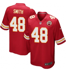 Men's Nike Kansas City Chiefs #48 Terrance Smith Game Red Team Color NFL Jersey