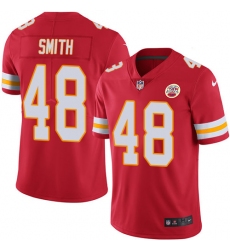 Men's Nike Kansas City Chiefs #48 Terrance Smith Red Team Color Vapor Untouchable Limited Player NFL Jersey