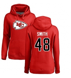 NFL Women's Nike Kansas City Chiefs #48 Terrance Smith Red Name & Number Logo Pullover Hoodie