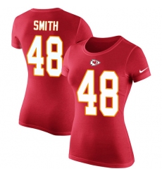 NFL Women's Nike Kansas City Chiefs #48 Terrance Smith Red Rush Pride Name & Number T-Shirt
