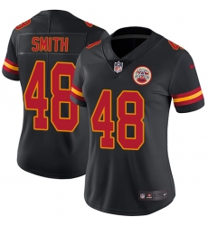 Women's Nike Kansas City Chiefs #48 Terrance Smith Limited Black Rush Vapor Untouchable NFL Jerseyey