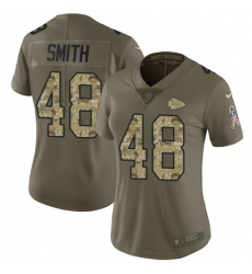 Women's Nike Kansas City Chiefs #48 Terrance Smith Limited Olive amo 2017 Salute to Service NFL Jersey