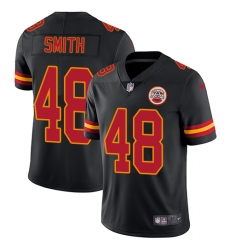 Youth Nike Kansas City Chiefs #48 Terrance Smith Limited Black Rush Vapor Untouchable NFL Jersey