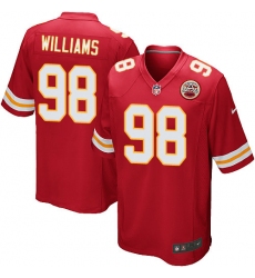 Men's Nike Kansas City Chiefs #98 Xavier Williams Game Red Team Color NFL Jersey