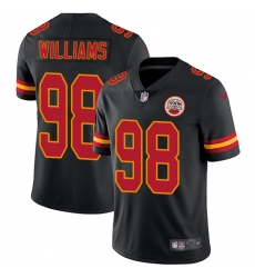 Men's Nike Kansas City Chiefs #98 Xavier Williams Limited Black Rush Vapor Untouchable NFL Jersey