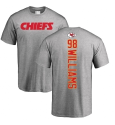 NFL Nike Kansas City Chiefs #98 Xavier Williams Ash Backer T-Shirt