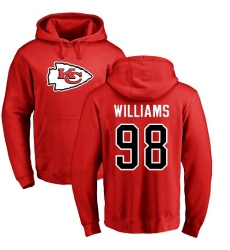 NFL Nike Kansas City Chiefs #98 Xavier Williams Red Name & Number Logo Pullover Hoodie