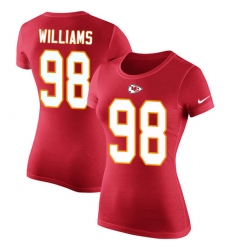 NFL Women's Nike Kansas City Chiefs #98 Xavier Williams Red Rush Pride Name & Number T-Shirt
