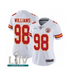 Women's Kansas City Chiefs #98 Xavier Williams White Vapor Untouchable Limited Player Super Bowl LIV Bound Football Jersey