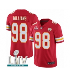 Youth Kansas City Chiefs #98 Xavier Williams Red Team Color Vapor Untouchable Limited Player Super Bowl LIV Bound Football Jersey