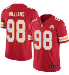 Youth Nike Kansas City Chiefs #98 Xavier Williams Red Team Color Vapor Untouchable Limited Player NFL Jersey
