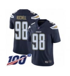 Men's Los Angeles Chargers #98 Isaac Rochell Navy Blue Team Color Vapor Untouchable Limited Player 100th Season Football Jersey