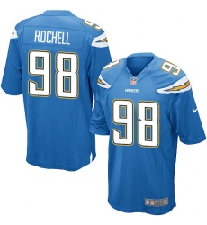 Men's Nike Los Angeles Chargers #98 Isaac Rochell Game Electric Blue Alternate NFL Jersey