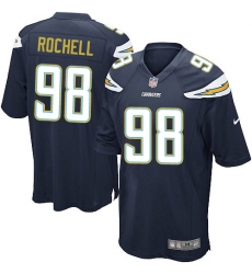 Men's Nike Los Angeles Chargers #98 Isaac Rochell Game Navy Blue Team Color NFL Jersey