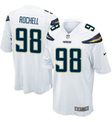 Men's Nike Los Angeles Chargers #98 Isaac Rochell Game White NFL Jersey