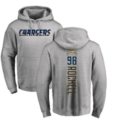 NFL Nike Los Angeles Chargers #98 Isaac Rochell Ash Backer Pullover Hoodie