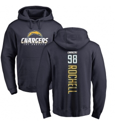 NFL Nike Los Angeles Chargers #98 Isaac Rochell Navy Blue Backer Pullover Hoodie