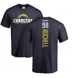 NFL Nike Los Angeles Chargers #98 Isaac Rochell Navy Blue Backer T-Shirt