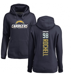 NFL Women's Nike Los Angeles Chargers #98 Isaac Rochell Navy Blue Backer Pullover Hoodie