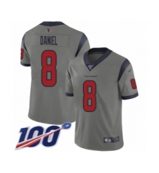 Men's Houston Texans #8 Trevor Daniel Limited Gray Inverted Legend 100th Season Football Jersey