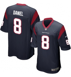 Men's Nike Houston Texans #8 Trevor Daniel Game Navy Blue Team Color NFL Jersey