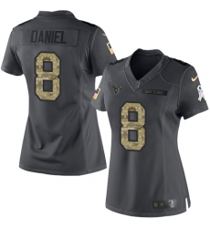 Women's Nike Houston Texans #8 Trevor Daniel Limited Black 2016 Salute to Service NFL Jersey