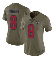 Women's Nike Houston Texans #8 Trevor Daniel Limited Olive 2017 Salute to Service NFL Jersey