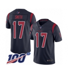 Men's Houston Texans #17 Vyncint Smith Limited Navy Blue Rush Vapor Untouchable 100th Season Football Jersey