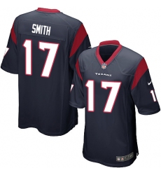 Men's Nike Houston Texans #17 Vyncint Smith Game Navy Blue Team Color NFL Jersey